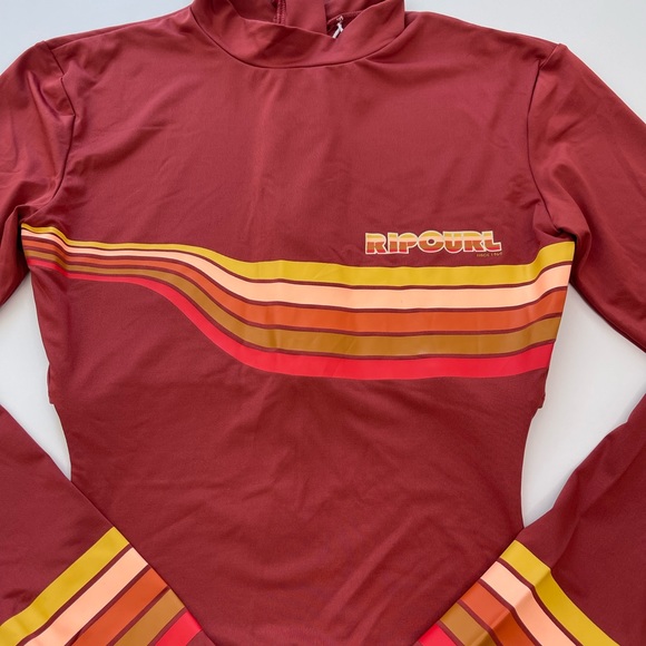 RIP Curl Golden Days Good Coverage Long Sleeve Surf Swimsuit NWT Women’s Size S - Picture 7 of 15